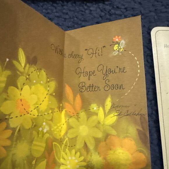 Vintage lot of 7 used get well cards - Picture 5 of 12